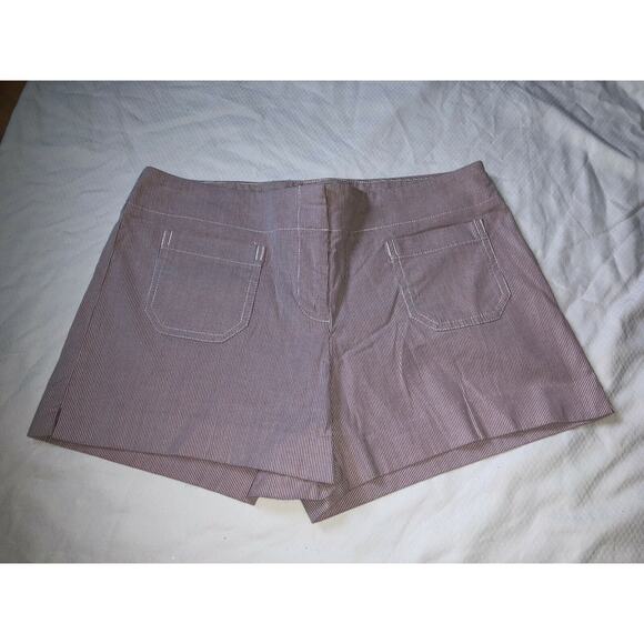 Express Stretch blue/red/white striped women's short shorts size 2 - Picture 1 of 5